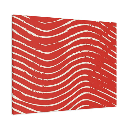 Scarlet Tide Stretched Canvas Wall Art