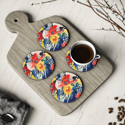 Abstract Flora Coasters
