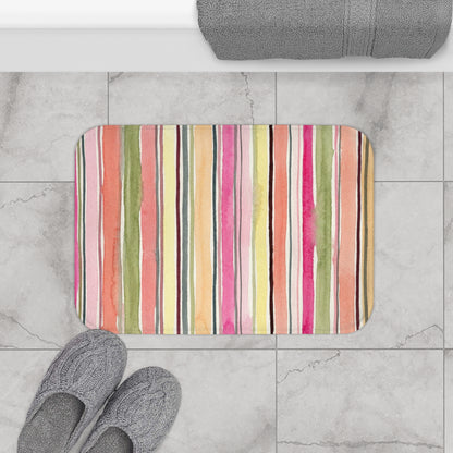 Summer Stripe Bath Mat
