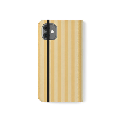 Buttercup Stripe Vegan Leather Flip Case