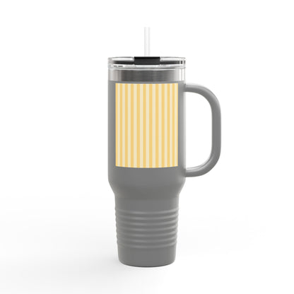 Buttercup Stripe 40oz Insulated Travel Mug