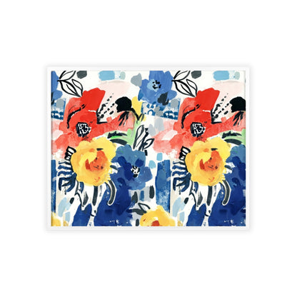 Abstract Flora Wood Framed Posters