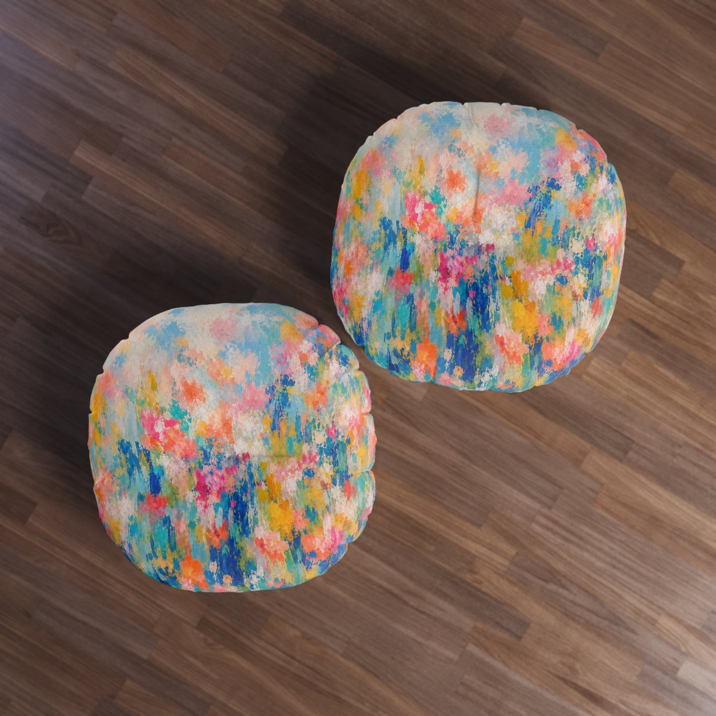 Chromatic Meadow Tufted Floor Pillow