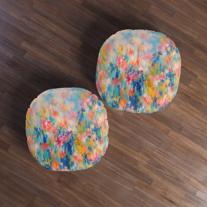 Chromatic Meadow Tufted Floor Pillow