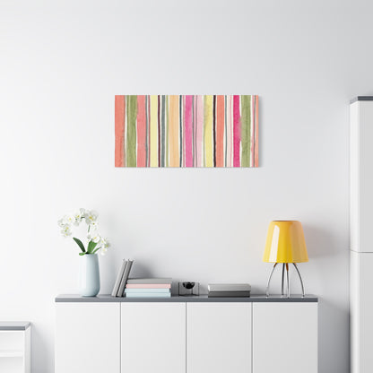 Summer Stripe Stretched Canvas Wall Art