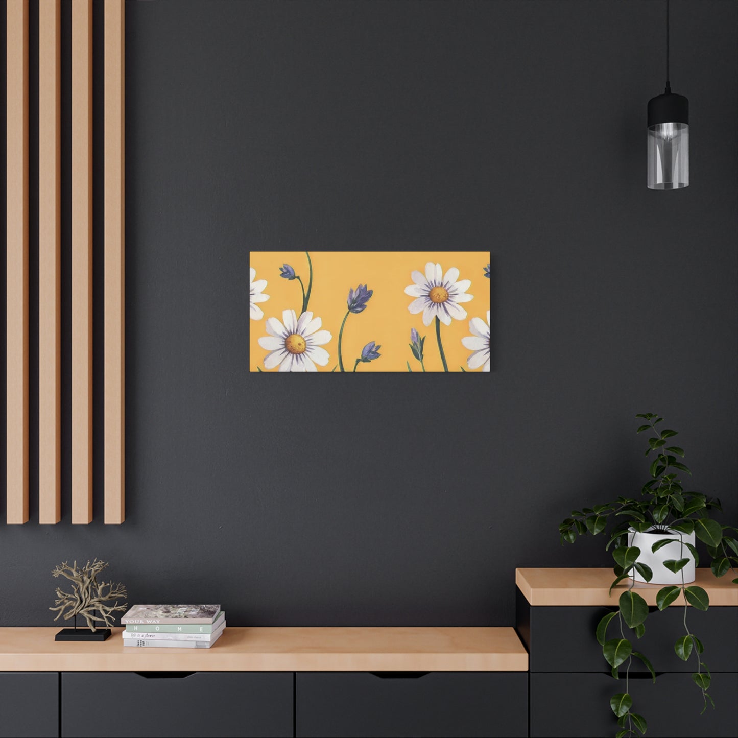 Spring Daisies Stretched Canvas Wall Art