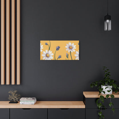 Spring Daisies Stretched Canvas Wall Art