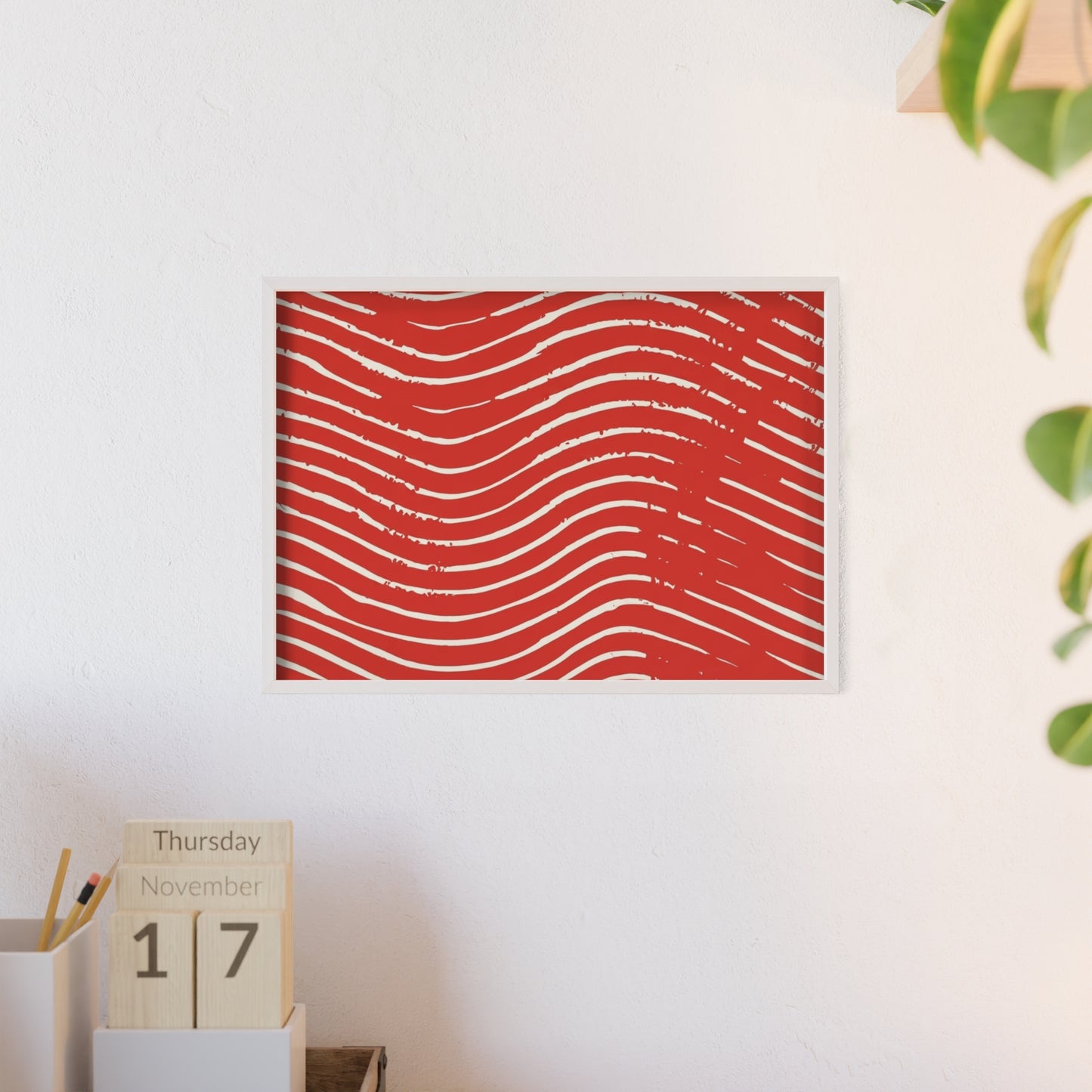 Scarlet Tide Wood Framed Posters