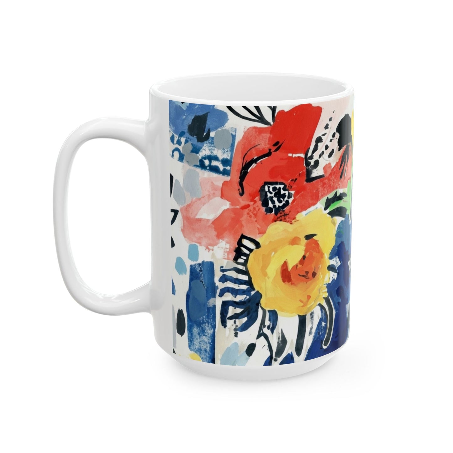 Abstract Flora Ceramic Mug