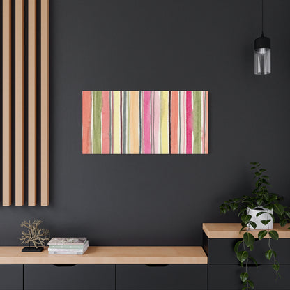Summer Stripe Stretched Canvas Wall Art