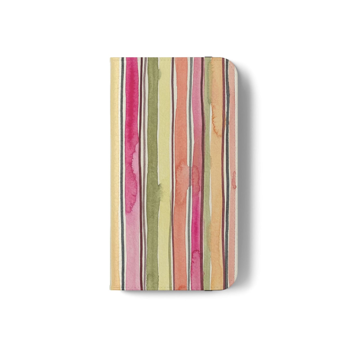 Summer Stripe Vegan Leather Flip Case