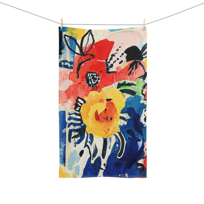 Abstract Flora Hand Towel