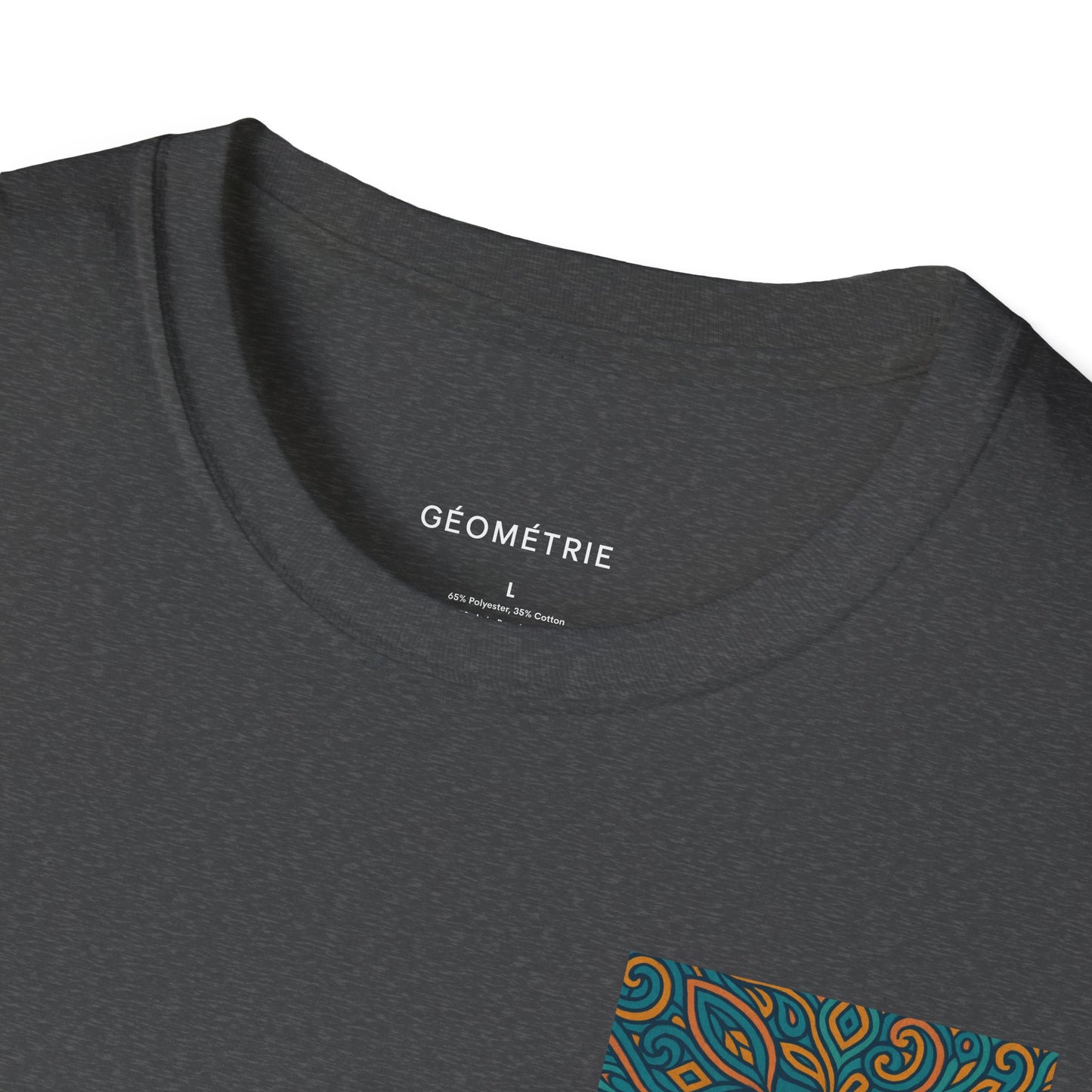 Geo Pattern Unisex Softstyle T-Shirt | Casual Everyday Tee, Graphic Shirt, Gift for Him/Her, Trendy Wear, Artsy Style (Pattern 04)