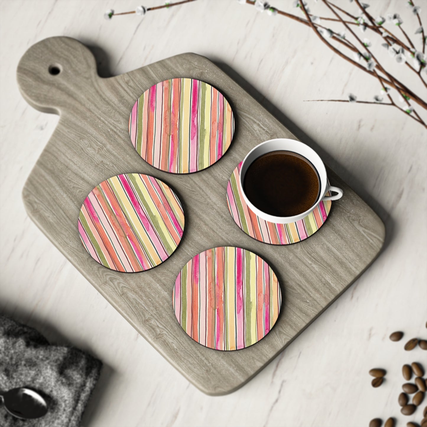Summer Stripe Coasters