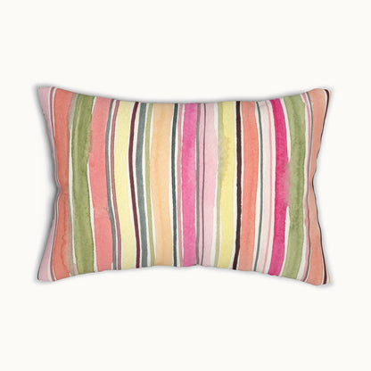 Summer Stripe Rectangular Throw Pillow
