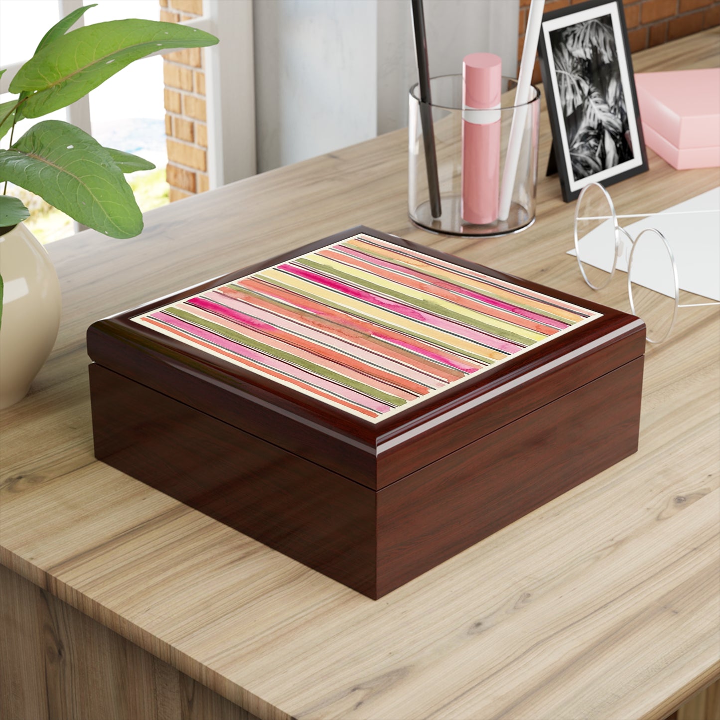 Summer Stripe Jewelry Box