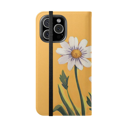 Spring Daisies Vegan Leather Flip Case