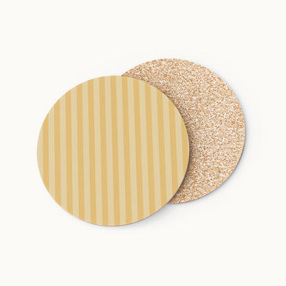 Buttercup Stripe Coasters