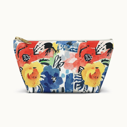 Abstract Flora Accessory Pouch