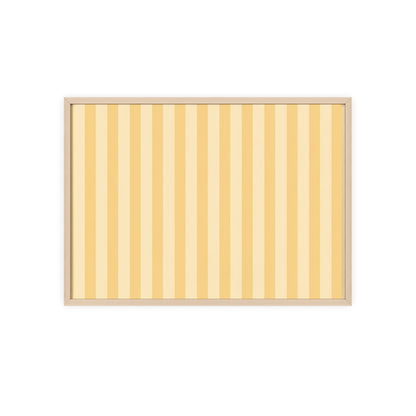 Buttercup Stripe Wood Framed Posters