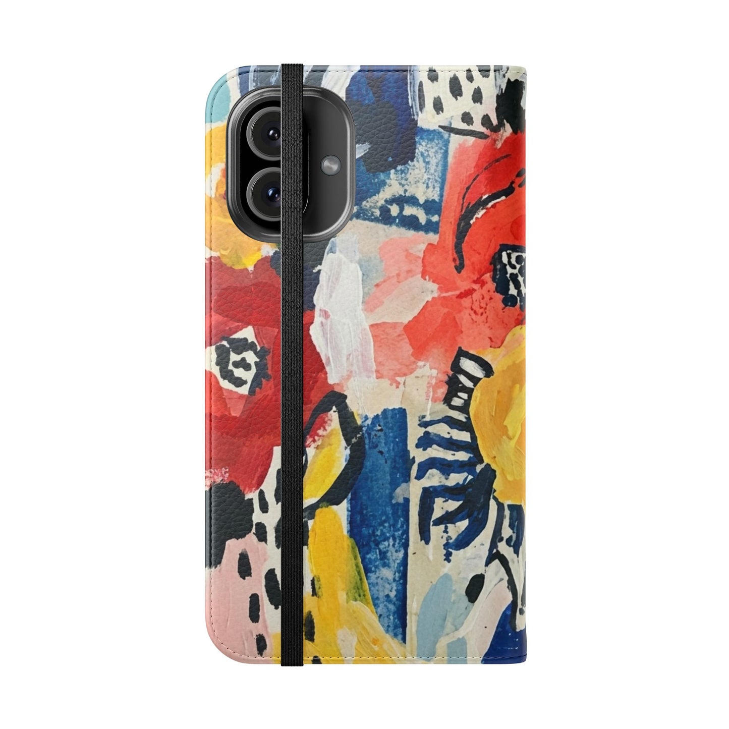 Abstract Flora Vegan Leather Flip Case
