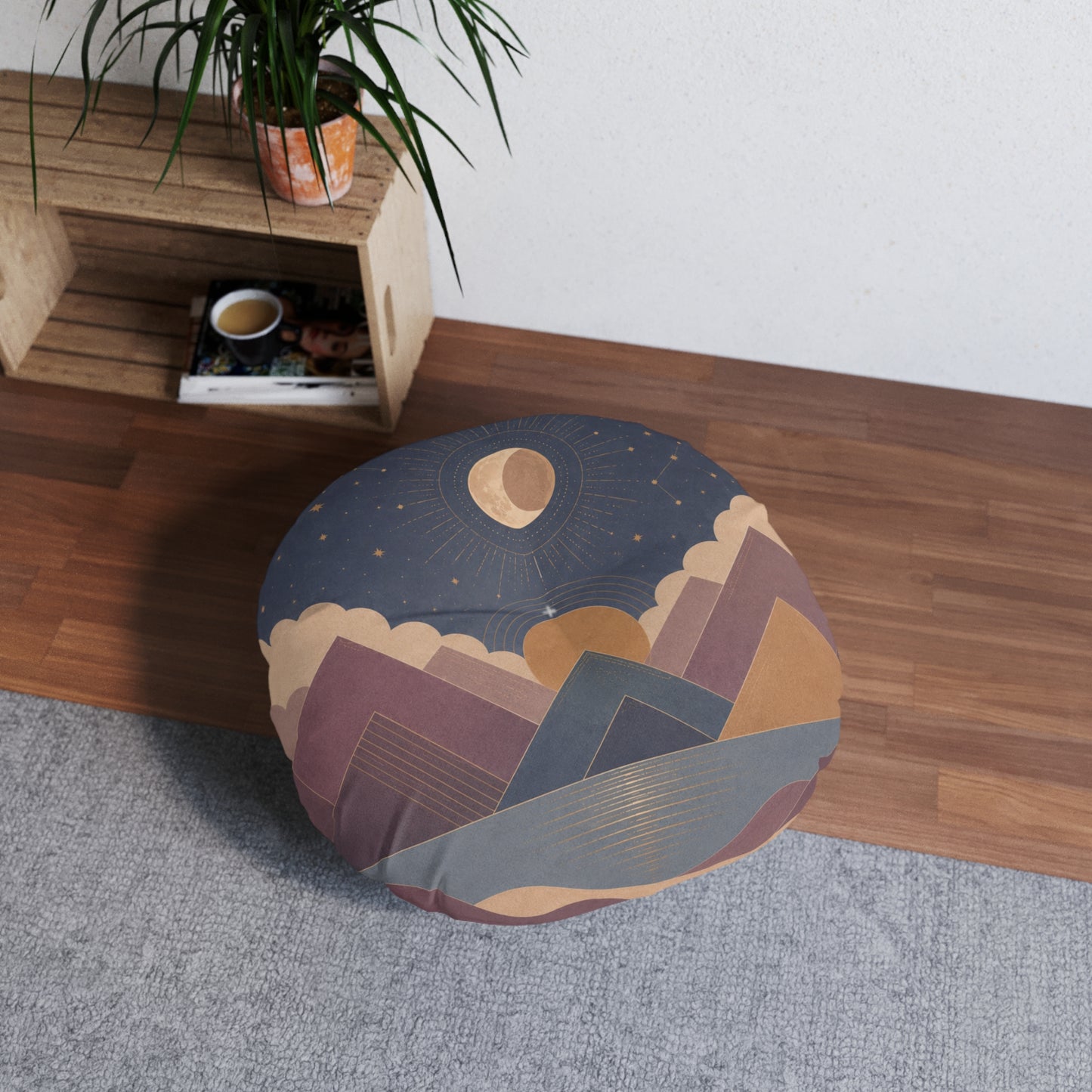 Celestial Vale Tufted Floor Pillow