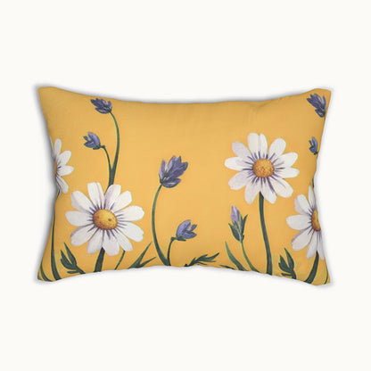 Spring Daisies Rectangular Throw Pillow