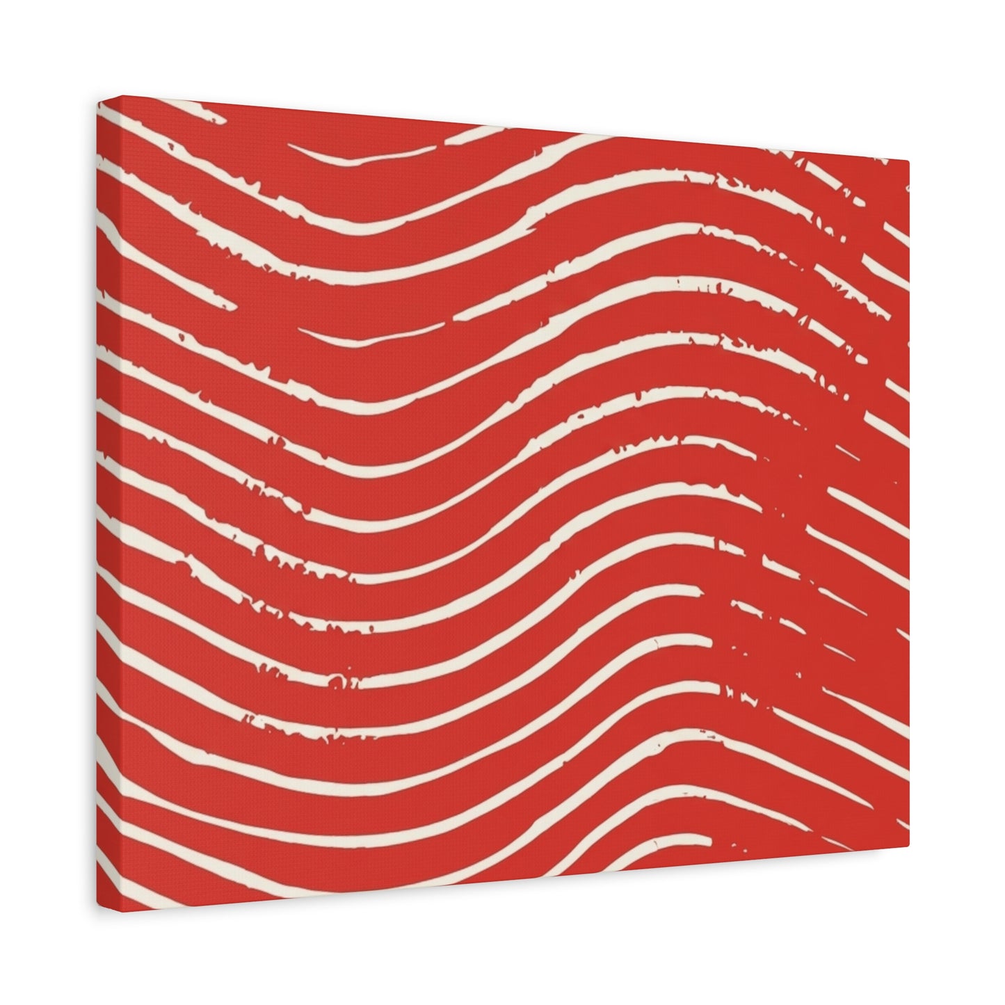 Scarlet Tide Stretched Canvas Wall Art