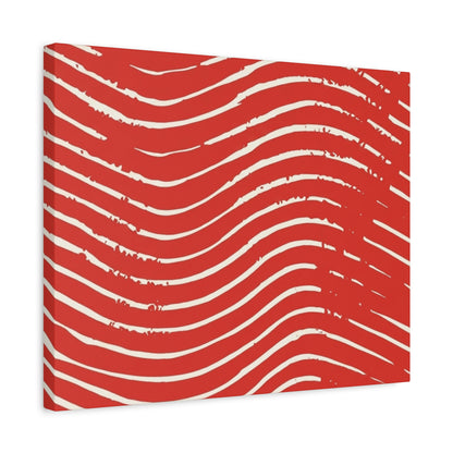 Scarlet Tide Stretched Canvas Wall Art