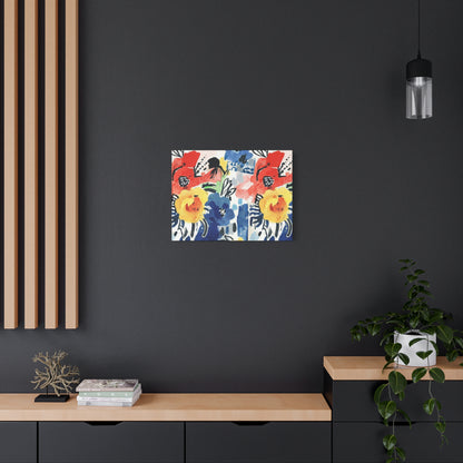 Abstract Flora Stretched Canvas Wall Art