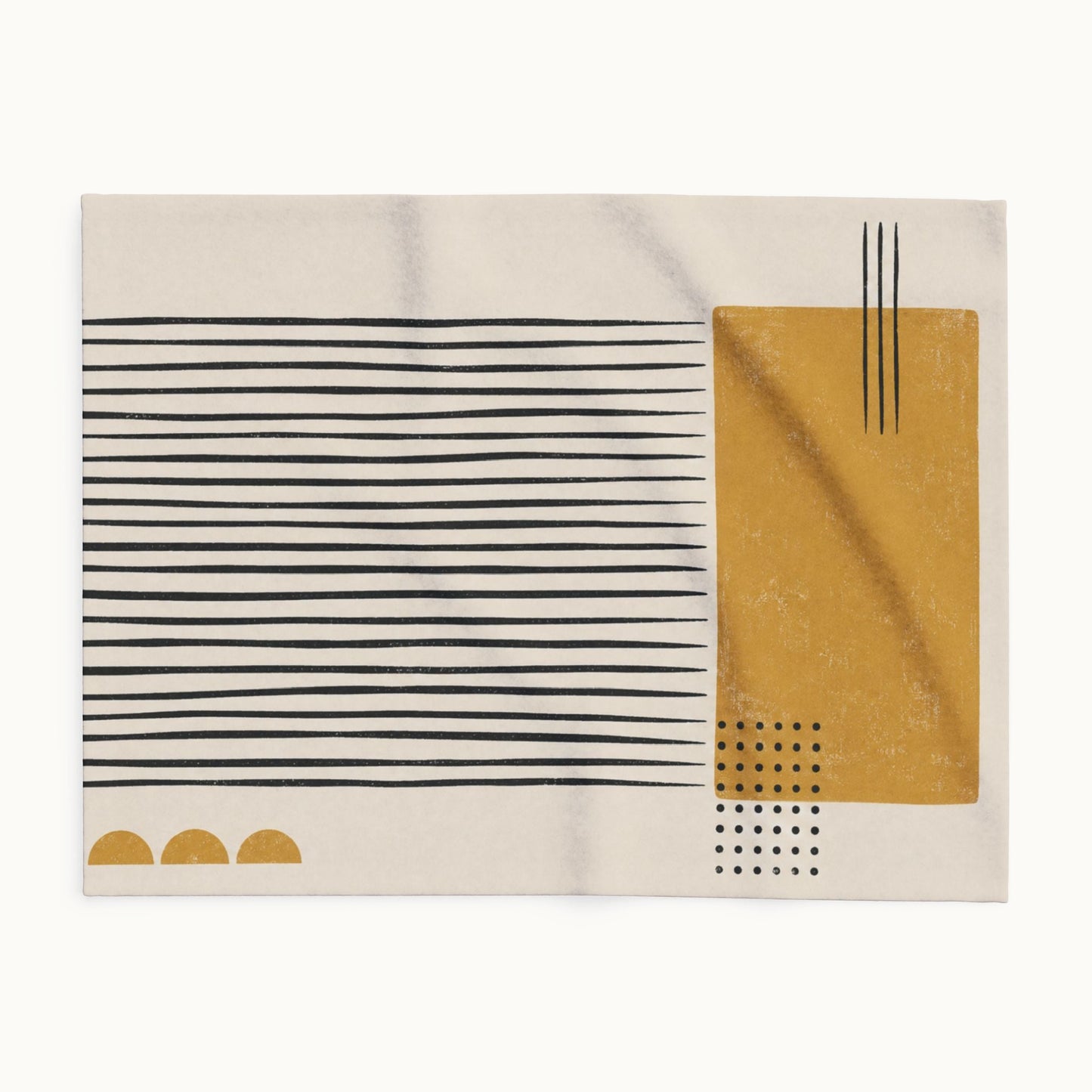 Ochre Cadence Arctic Fleece Blanket