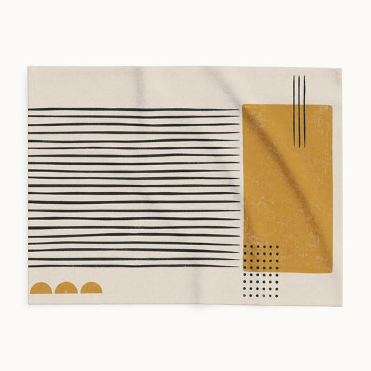 Ochre Cadence Arctic Fleece Blanket