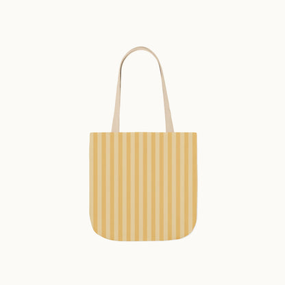 Buttercup Stripe Tote Bag with 5-Color Straps