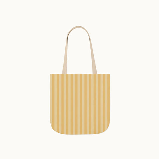 Buttercup Stripe Tote Bag with 5-Color Straps