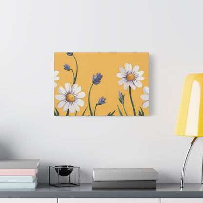 Spring Daisies Stretched Canvas Wall Art