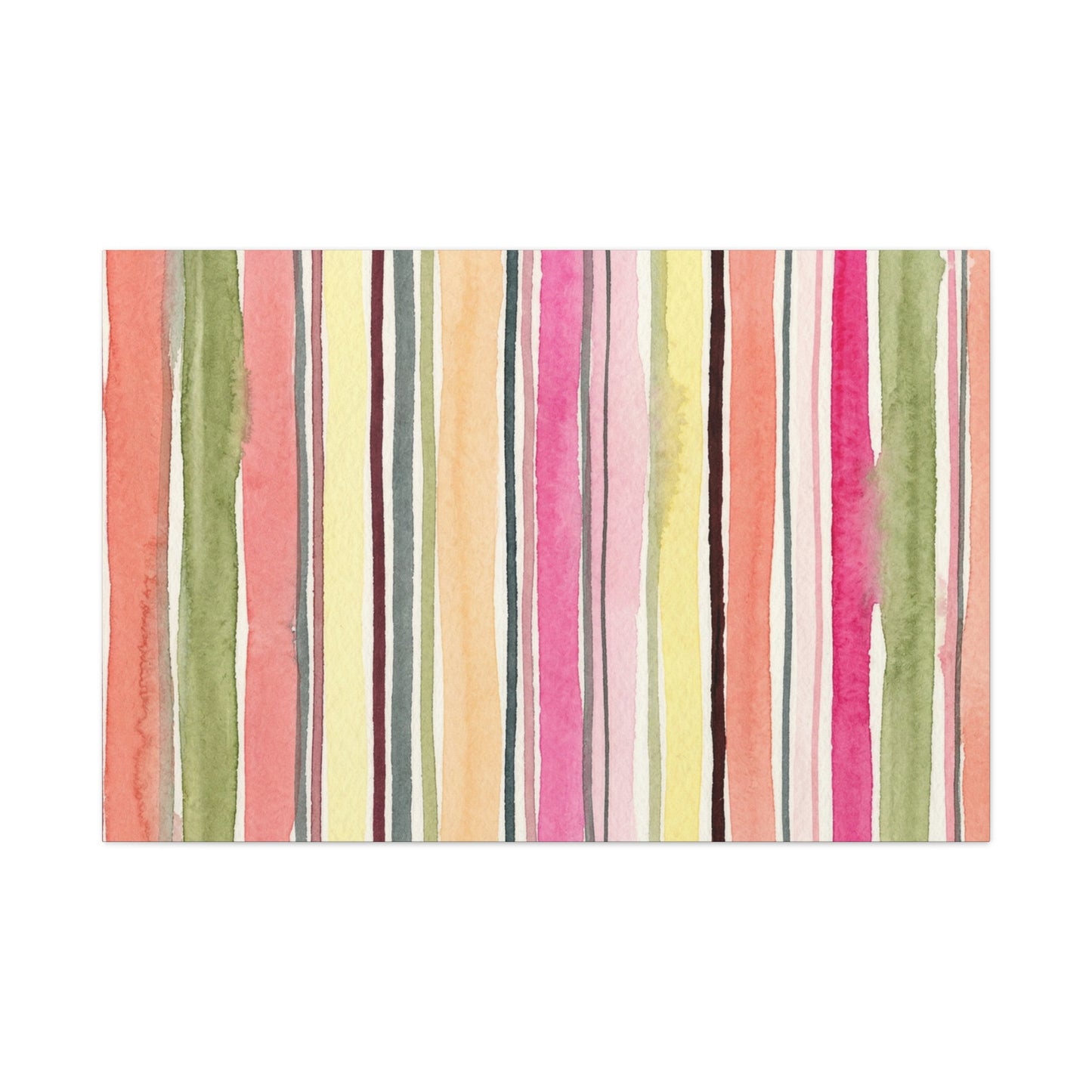 Summer Stripe Stretched Canvas Wall Art