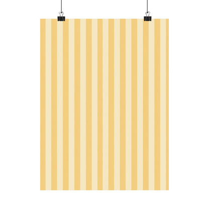 Buttercup Stripe Art Poster