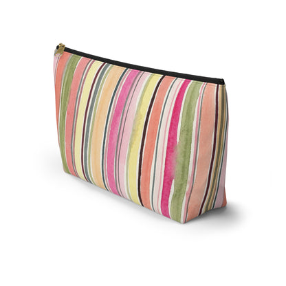 Summer Stripe Accessory Pouch with T-bottom