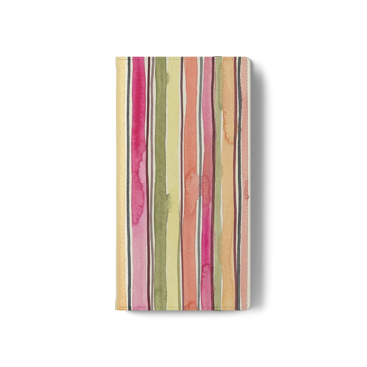 Summer Stripe Vegan Leather Flip Case