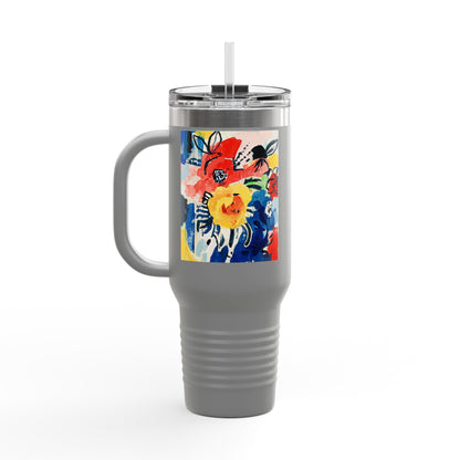 Abstract Flora 40oz Insulated Travel Mug