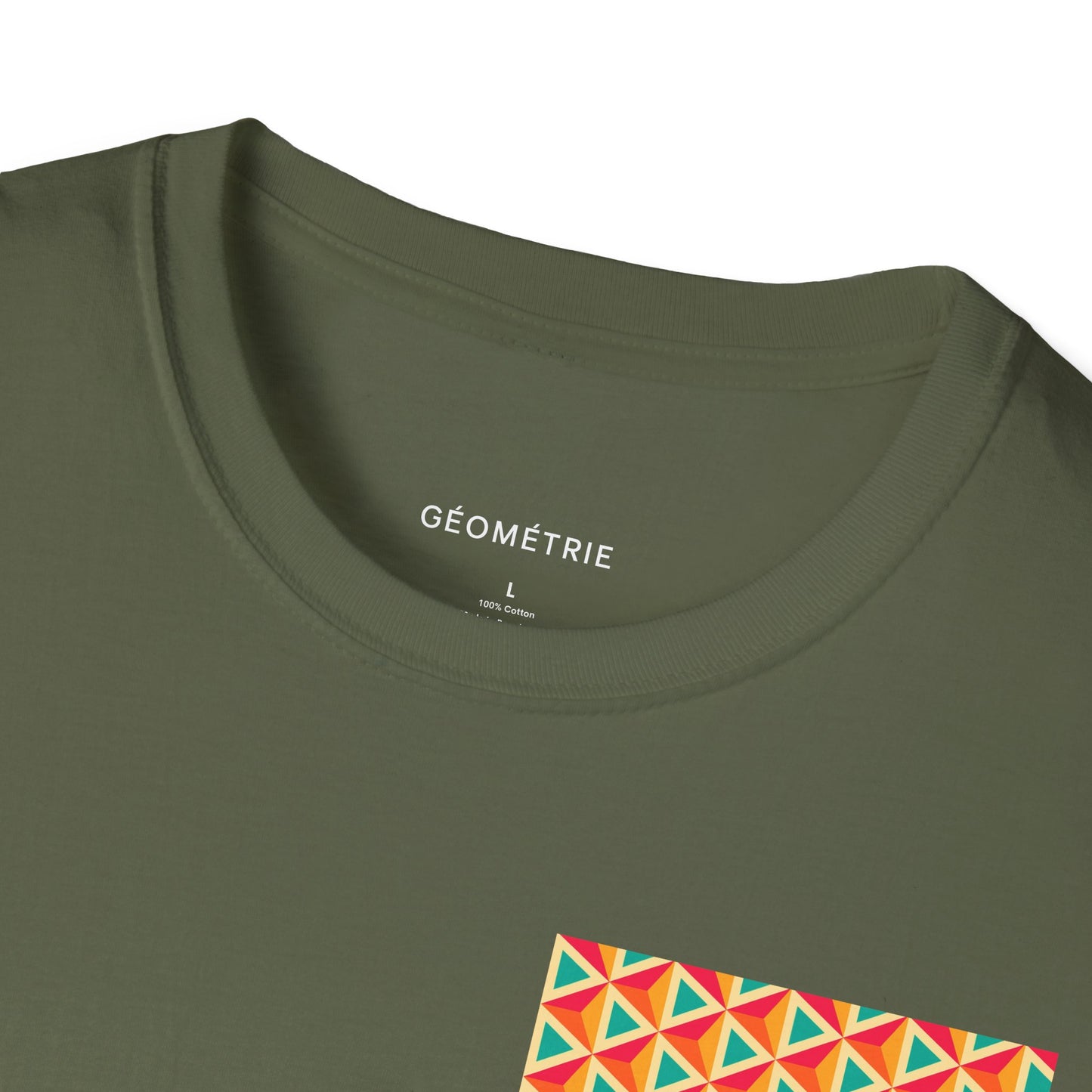 Geometric Pattern Unisex Softstyle T-Shirt, Casual Tee, Gift for Him/Her, Summer Wear, Trendy Streetwear, Cool Graphic Tee