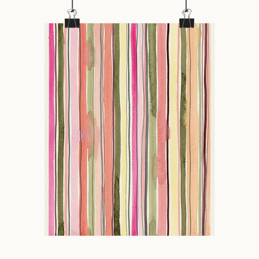 Summer Stripe Art Poster