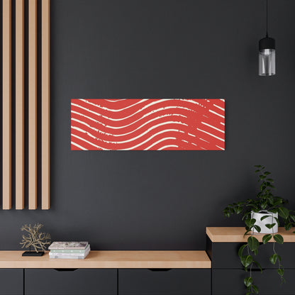 Scarlet Tide Stretched Canvas Wall Art