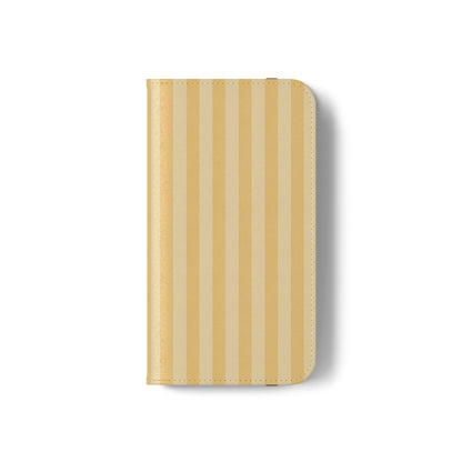 Buttercup Stripe Vegan Leather Flip Case