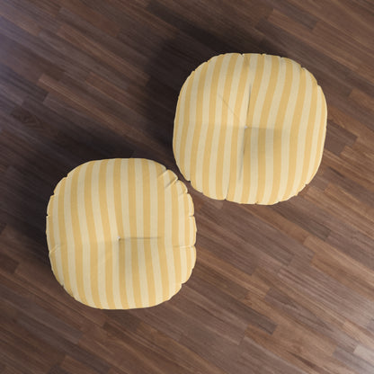 Buttercup Stripe Tufted Floor Pillow