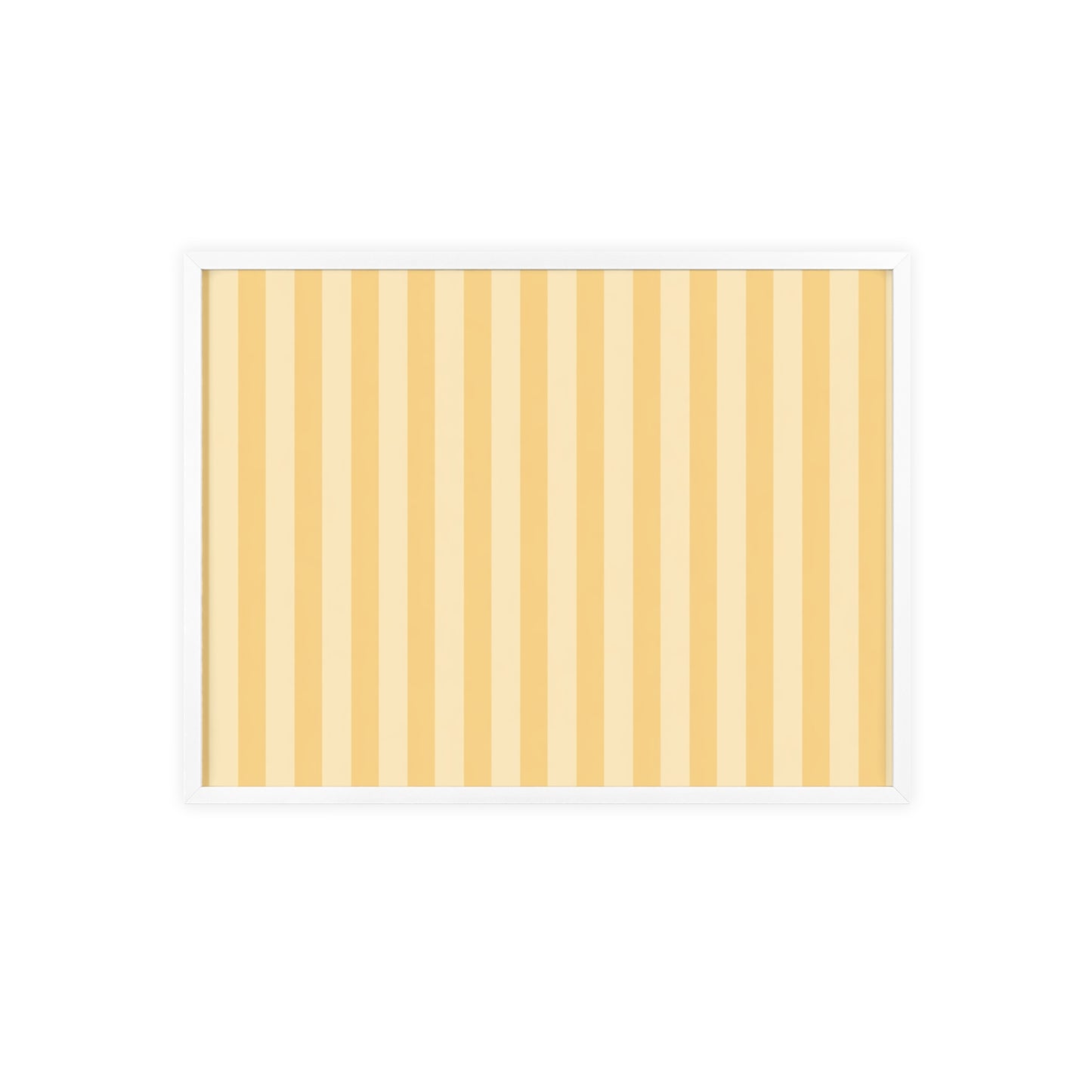 Buttercup Stripe Wood Framed Posters