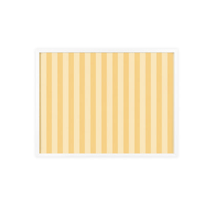 Buttercup Stripe Wood Framed Posters