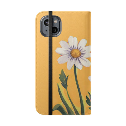 Spring Daisies Vegan Leather Flip Case