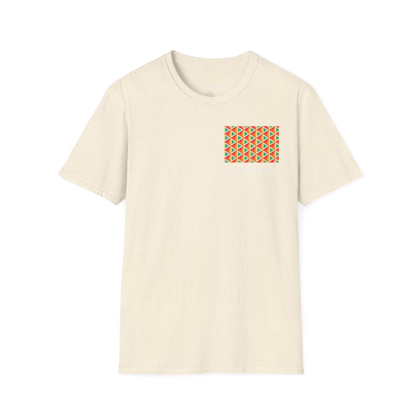 Geometric Pattern Unisex Softstyle T-Shirt, Casual Tee, Gift for Him/Her, Summer Wear, Trendy Streetwear, Cool Graphic Tee