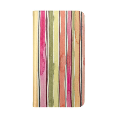 Summer Stripe Vegan Leather Flip Case